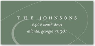 Address Labels: Elegant Swirl Address Label, White, Address Label, Matte