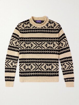 Mock-Neck Silk-Jacquard Sweater