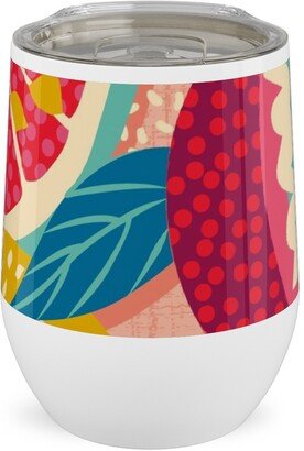 Travel Mugs: Squeeze The Day - Bold Stainless Steel Travel Tumbler, 12Oz, Orange