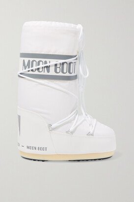 Icon Shell And Faux Leather Snow Boots - White