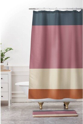 Color Poems Contemporary Color Block Shower Curtain