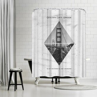 71 x 74 Shower Curtain, San Francisco Golden Gate Bridge by Melanie Viola