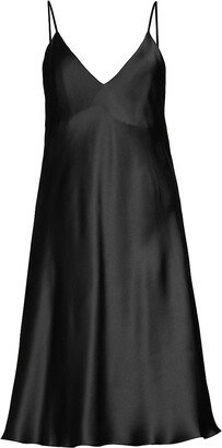 V-Neck Silk A-Line Slipdress