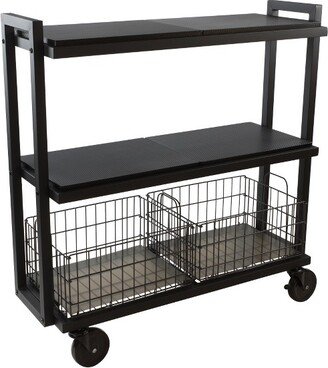 Cart System with wheels 3 Tier Black