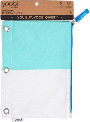 Single Zipper Pencil Case Case Aqua Color Block - Yoobi™