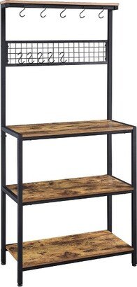 Kitchen Bakers Rack With 4 Storage Shelves