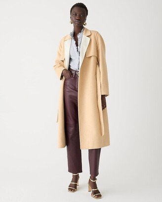 Petite Harriet trench coat in double-faced blend