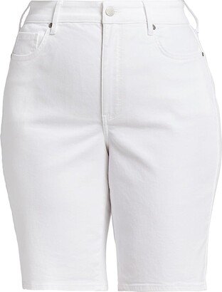 Briella Stretch Denim Knee-Length Shorts