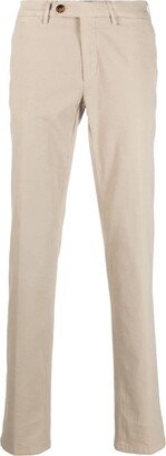 Mid-Rise Cotton Chino Trousers