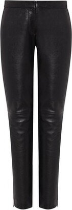 Nappa leather cigarette trousers