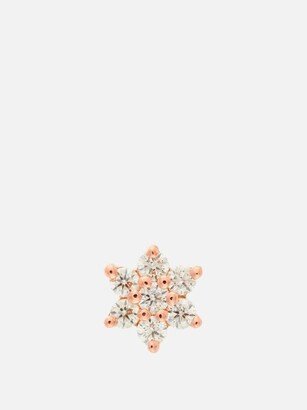 Diamond Flower 18kt Rose Gold Earring