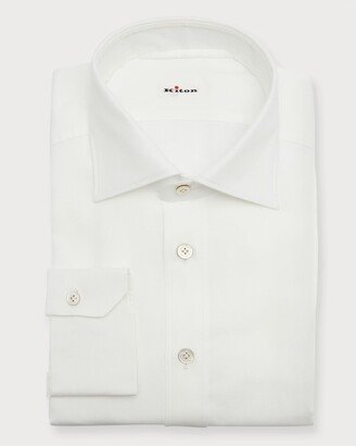 Men's Basketweave Cotton Dress Shirt