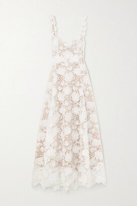 Guipure Lace Gown - White