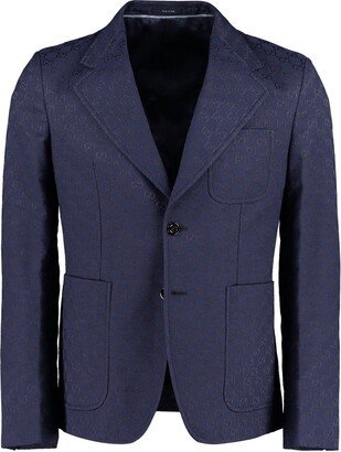 Ophidia GG Jacquard Long-Sleeved Blazer