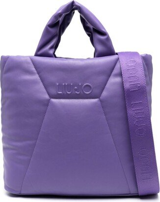 Logo-Embossed Quilted Tote Bag