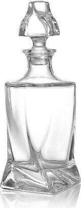 Glass Liquor Decanter for Brandy, Wine, Whiskey or Vodka - Food Grade Safe - 750ml/25.36 oz