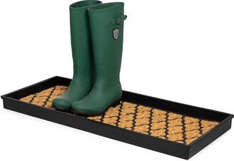 Rubber Boot Tray with Coir Insert - 34 inch