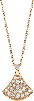 Divina 18K Yellow Gold & Pavé Diamond Pendant Necklace