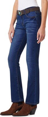 Women's Size Legendary Slim Bootcut Mid-Rise Belted Insta Stretch Juniors Jeans (Standard