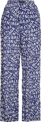 Printed Silk Pajama Pants-AA