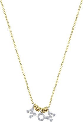 14K 0.13 Ct. Tw. Diamond Mom Necklace