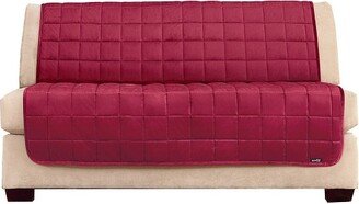 Antimicrobial Quilted Armless Loveseat Furniture Protector