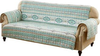 Reversible Phoenix Sofa Furniture Protector Slipcover Turquoise