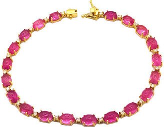 Laura Marchi Pink Tourmaline and Diamond Bracelet