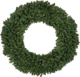 Northlight 60 Prelit Commercial Canadian Pine Artificial Christmas Wreath - Clear Lights