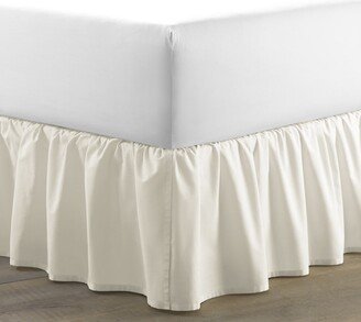 Ivory Cotton Ruffled 15-inch Drop Bedskirt