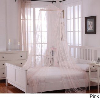 Oasis Sheer Moqsuito Net Round Hoop Bed Canopy