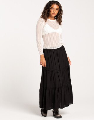 Tier Womens Maxi Skirt