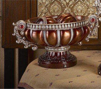 Delicata Bronze Silver Decorative Accent Bowl