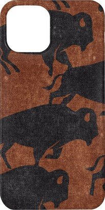 Custom Iphone Cases: Bison Stampede - Inkwell On Brandywine Phone Case, Slim Case, Matte, Iphone 11, Brown