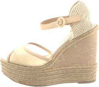 Leather Trim Embellishment Espadrilles