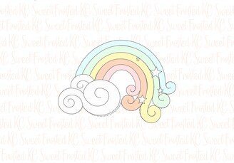 Whimsical Rainbow With Cloud Cookie Cutter