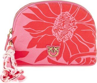 Logo-Plaque Zipped Clutch Bag-AG