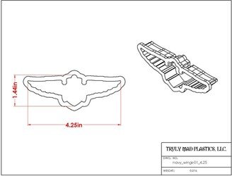 Fast Shipping Navy Wings 01 Cookie Cutter, Cutter