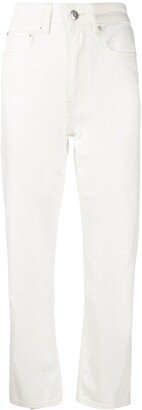 High-Rise Cropped Jeans-AC