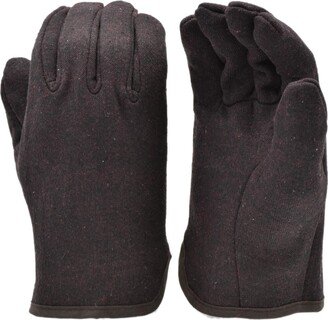 G & F Products Brown Jersey Work Gloves w/ Fleece Lining, 12 pairs