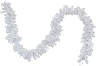 Northlight 9' Battery Operated Pre-Lit Led White Artificial Christmas Garland - Multi Lights