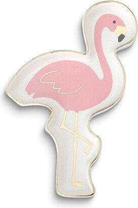 Curata Pink Flamingo Ceramic Trinket Dish