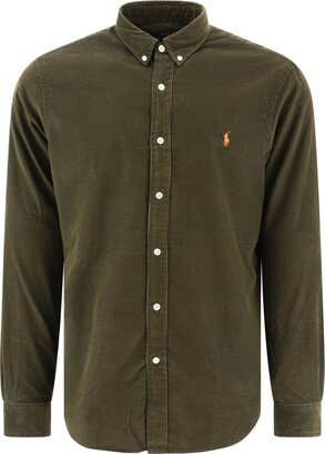 Pony Embroidered Buttoned Shirt-AE