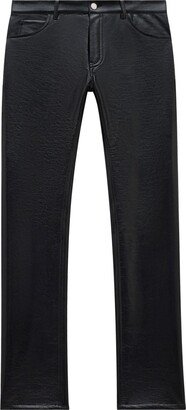 Reedition vinyl straight trousers-AA