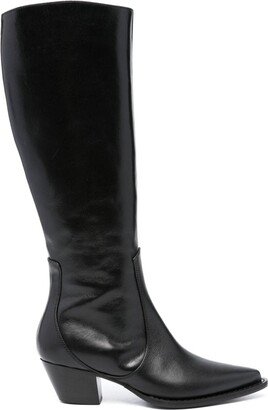 60mm Knee-High Leather Boots