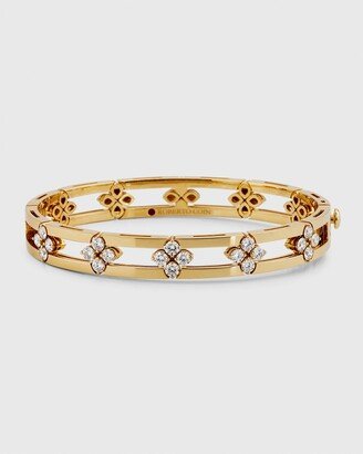 18K Yellow Gold Diamond Love in Verona Bangle