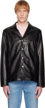Black Francis Faux-Leather Jacket