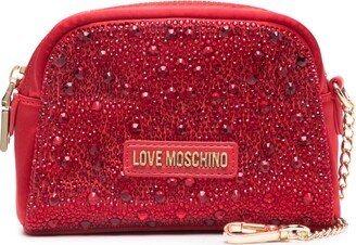 Crystal-Embellished Makeup Bag