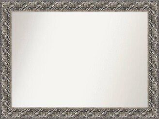 44 x 33 Non-Beveled Silver Luxor Wood Bathroom Wall Mirror