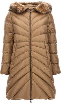 Chandre Zip-Up Long Puffer Coat-AA